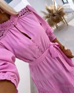 Pink Dress With Belt