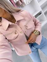 Синий Мягкий свитшот с деталями в золотистом тоне