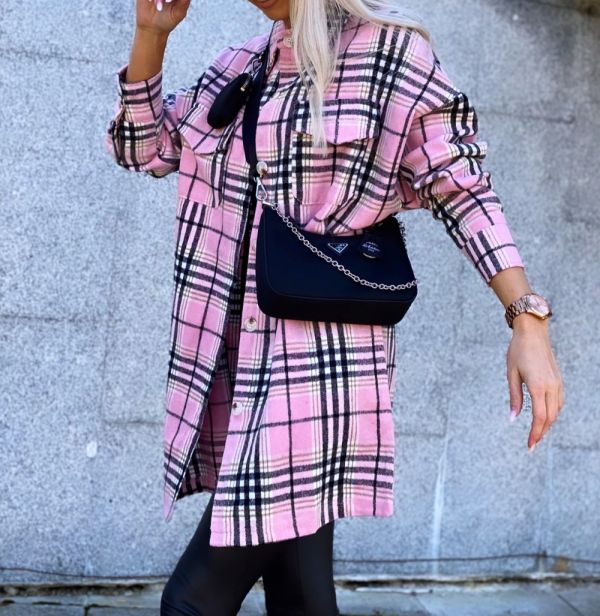 Pink Thicker Checkered Blouse