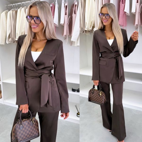 Pruun Keskelt Seotav Pintsakjakk