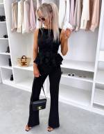 Jasny Beż Bluzka W Stylu Peplum