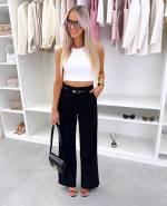 Balta Kelnės Su Diržu