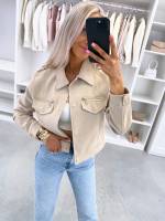 Синий Мягкий свитшот с деталями в золотистом тоне