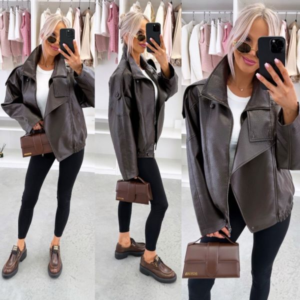 Pruun Oversized Tagi