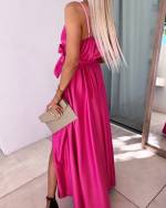Light Pink Silky Maxi Dress
