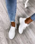 White Lightweight Comfy Casual Shoes