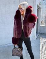 Bēša Bomberjaka Ar Kapuci Un Siltu Oderi