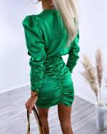 Зеленый Облегающее платье
