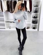 Hall Kõrge Kaelusega Pehme Kampsun