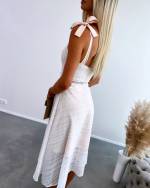White Light Dress With Lace