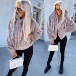 Brūns Mīksta Jaka Ar Rāvējslēdzēju