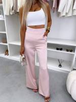 Punane Täispikad Siidjas Püksid