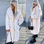 Pruun Luksuslik Eest Seotav Talvemantel