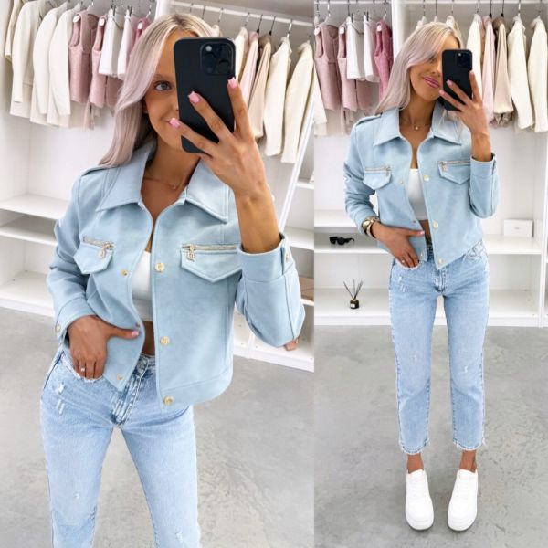 Sinine Kuldsete Detailidega Pehme Tagi