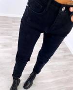 Черный Черные облегающие джинсы в стиле  Mom Fit