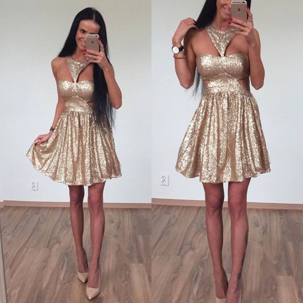 Золото Золотое фигуристское платье