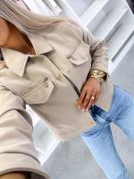 Синий Мягкий свитшот с деталями в золотистом тоне