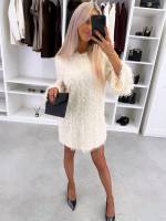 Must Litritega Pehme Langev Kleit