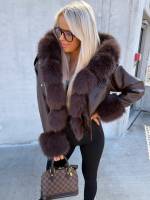 Bēša Bomberjaka Ar Kapuci Un Siltu Oderi