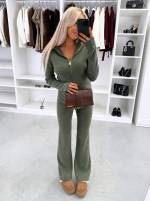 Brown Stretchy And Soft Two-piece Set