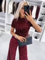 Tumepunane Pehmed Litritega Püksid