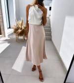 Light Pink Silky Skirt