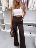 Punane Täispikad Siidjas Püksid