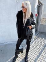 Bēša Oversize Mākslīgās Kažokādas Jaka Ar Siltu Oderi