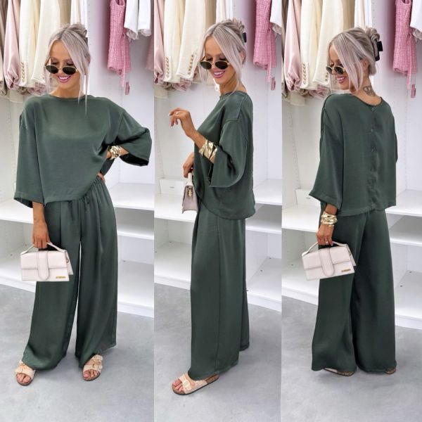 Khaki Siidjas Kaheosaline Komplekt