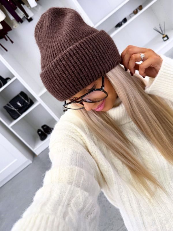 Pruun Beanie Müts