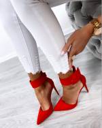 Red Pointed Stiletto Heels