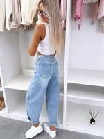 Sinine Balloon-fit Lõikega Teksad