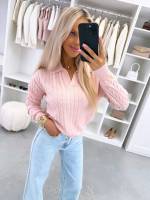 Hall V-kaelusega Pehme Sviiter