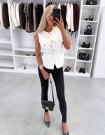 Roosa Vööga Vest-jakk