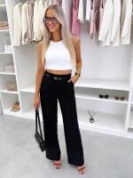 Balta Kelnės Su Diržu