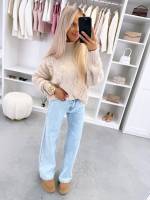 Light Beige Soft And Cozy Sweater