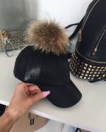 Pink Natural Fur Hat