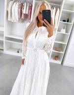 Juoda Nėrinių Suknelė Su Diržu