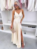 Violets Maksi Kleita Ar šķēlumu