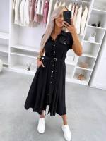 Žalias Patogi Suknelė Su Diržu