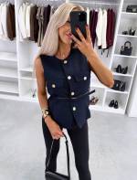 Roosa Vööga Vest-jakk