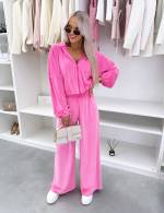 Fuksia Kaheosaline Veluur Dressikomplekt