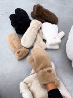 Бежевый Мягкие уютные перчатки