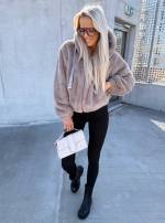 Brūns Mīksta Jaka Ar Rāvējslēdzēju