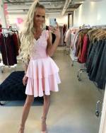 Pink Skater Lace Dress