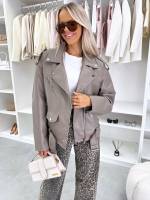 Taupe Oversize Sporta Džemperis