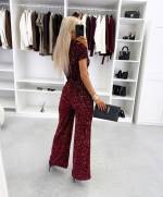 Tumepunane Pehmed Litritega Püksid