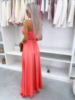 Violets Maksi Kleita Ar šķēlumu