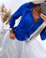 Navy Blue Velvet Sweatshirt