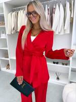 Punane Keskelt Seotav Pintsakjakk